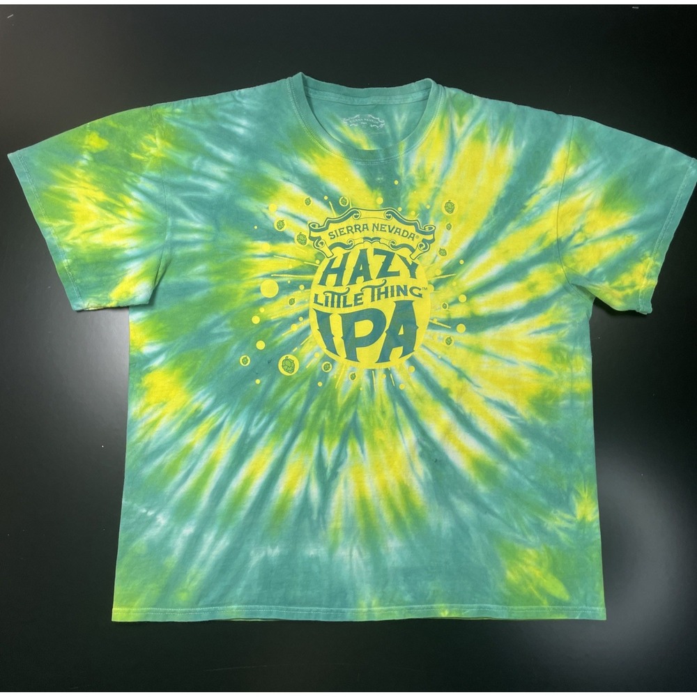 Sierra Nevada Hazy Little Thing IPA Tye Dye Short Sleeve T-Shirt Green/Yellow